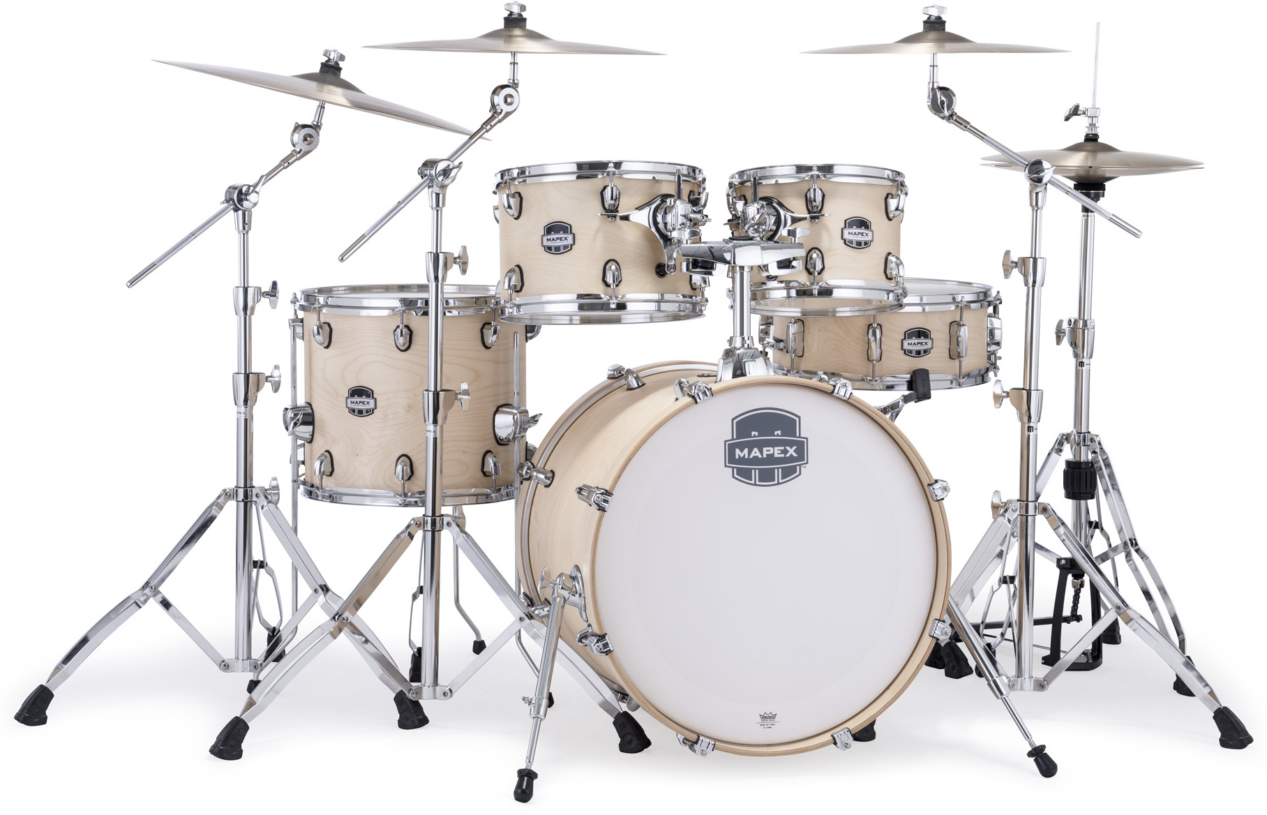 Mapex Mars Maple 20'' / 5f - 5 FÛts - Natural Satin - Fusion drum kit - Main picture