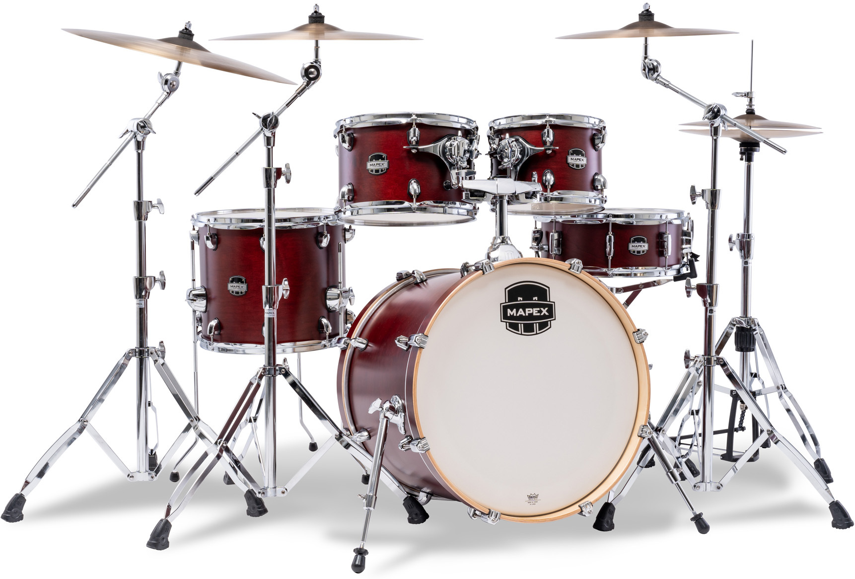 Mapex Mars Maple 20'' / 5f - 5 FÛts - Merlot Satin - Fusion drum kit - Main picture