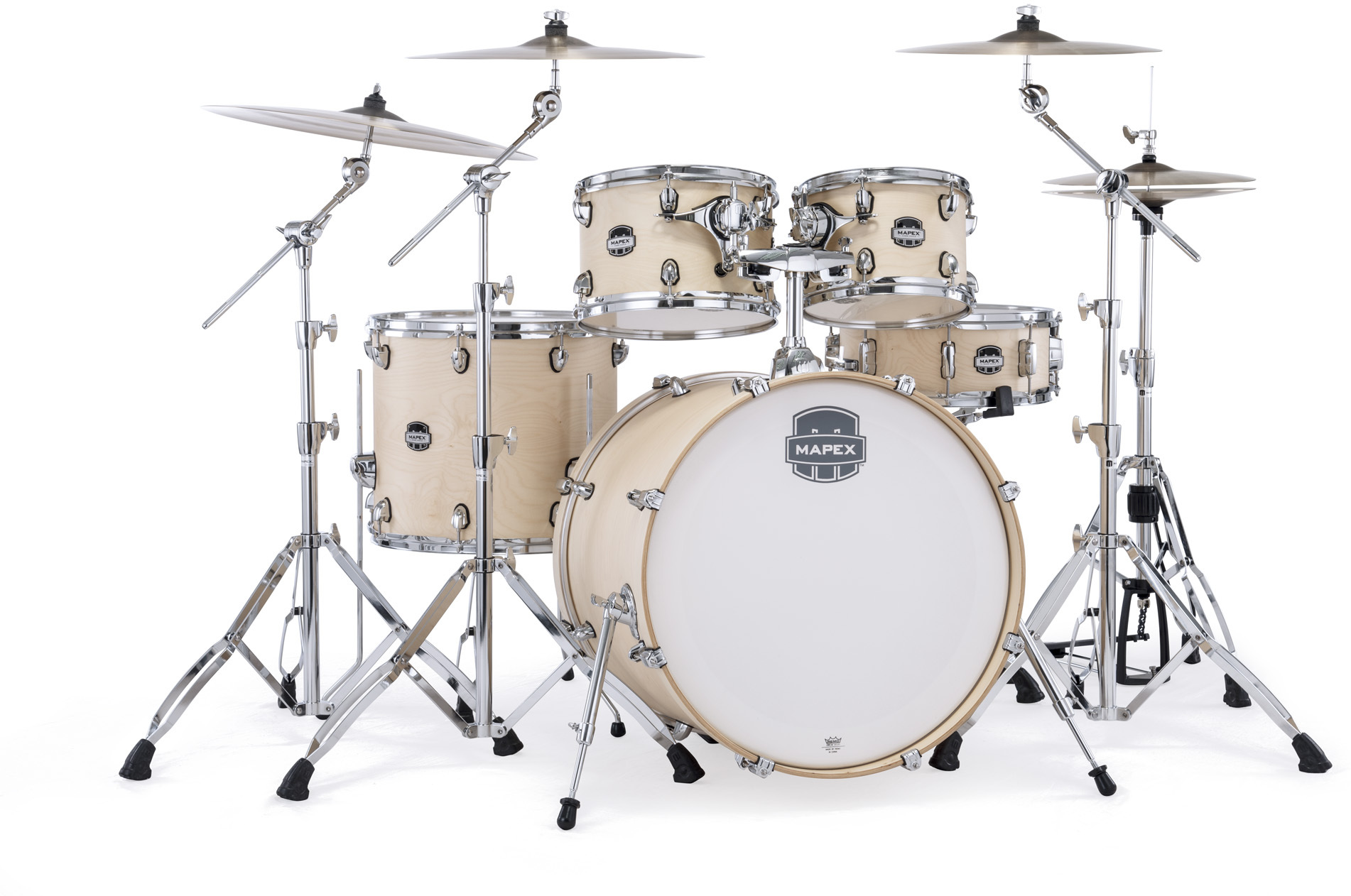 Mapex Mars Maple 22'' / 5f - 5 FÛts - Natural Satin - Rock drum kit - Main picture
