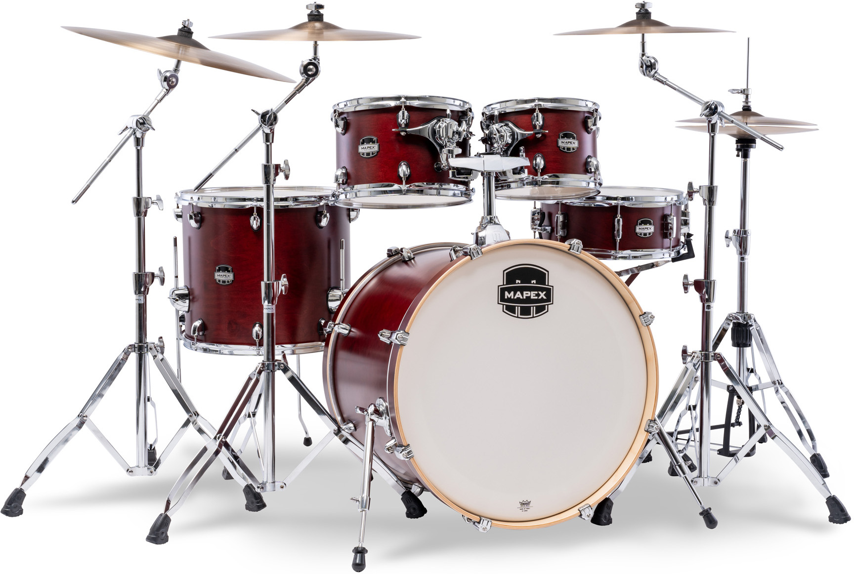 Mapex Mars Maple 22'' / 5f - 5 FÛts - Merlot Satin - Rock drum kit - Main picture