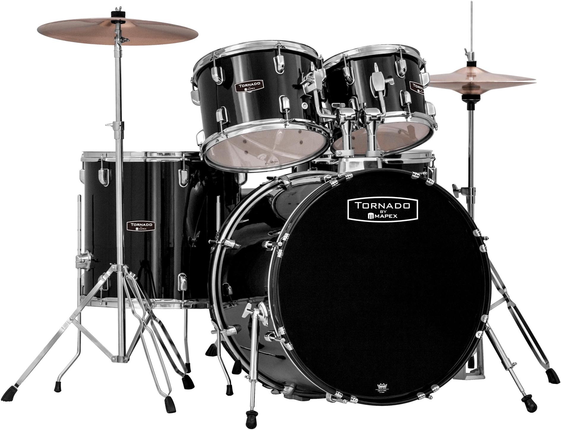 Mapex Tnd5294ftcdk Tornado Standard 22 - 5 FÛts - Black - Fusion drum kit - Main picture