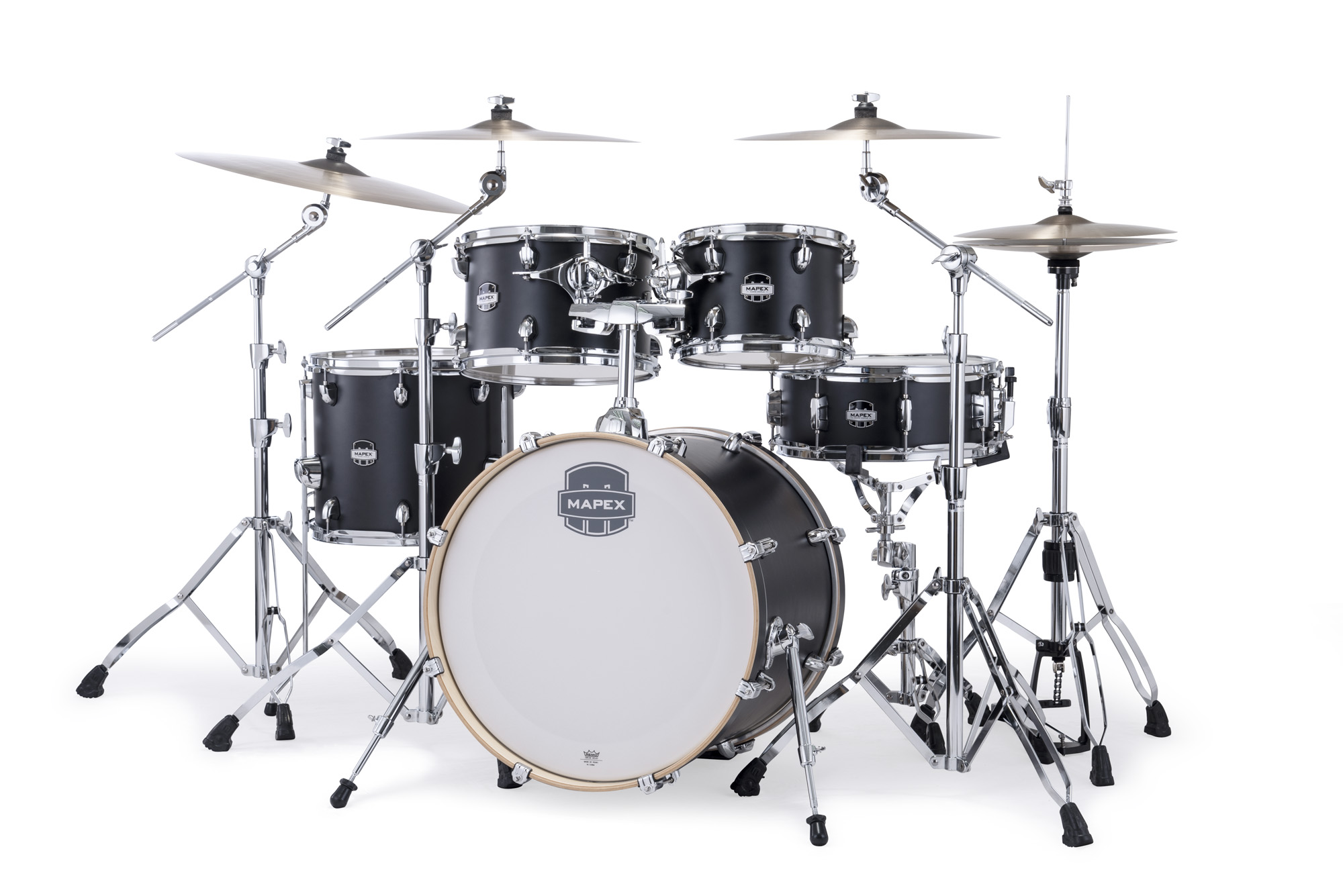 Mapex Mars Maple 20'' / 5f - 5 FÛts - Matte Black - Fusion drum kit - Variation 1