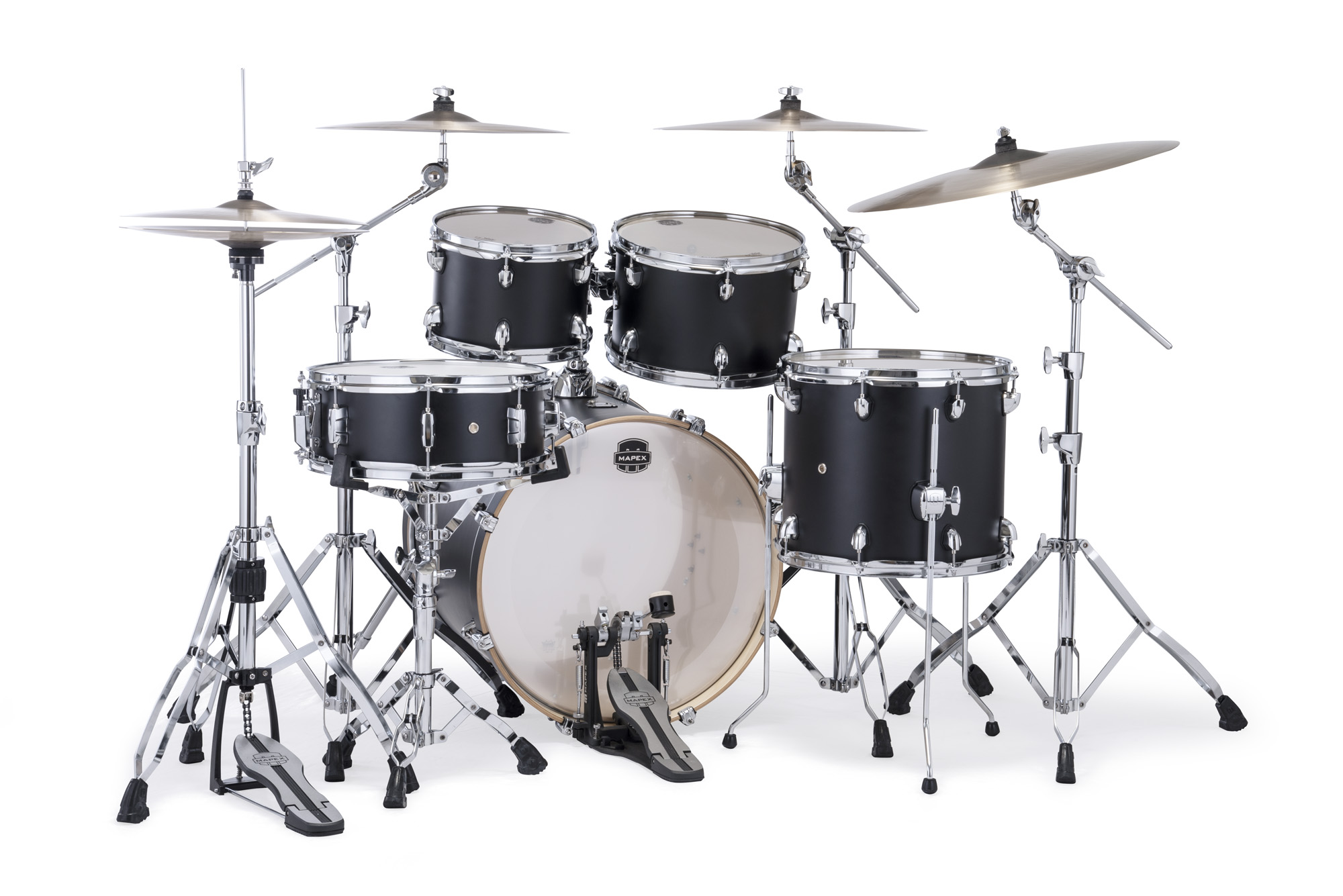 Mapex Mars Maple 20'' / 5f - 5 FÛts - Matte Black - Fusion drum kit - Variation 2