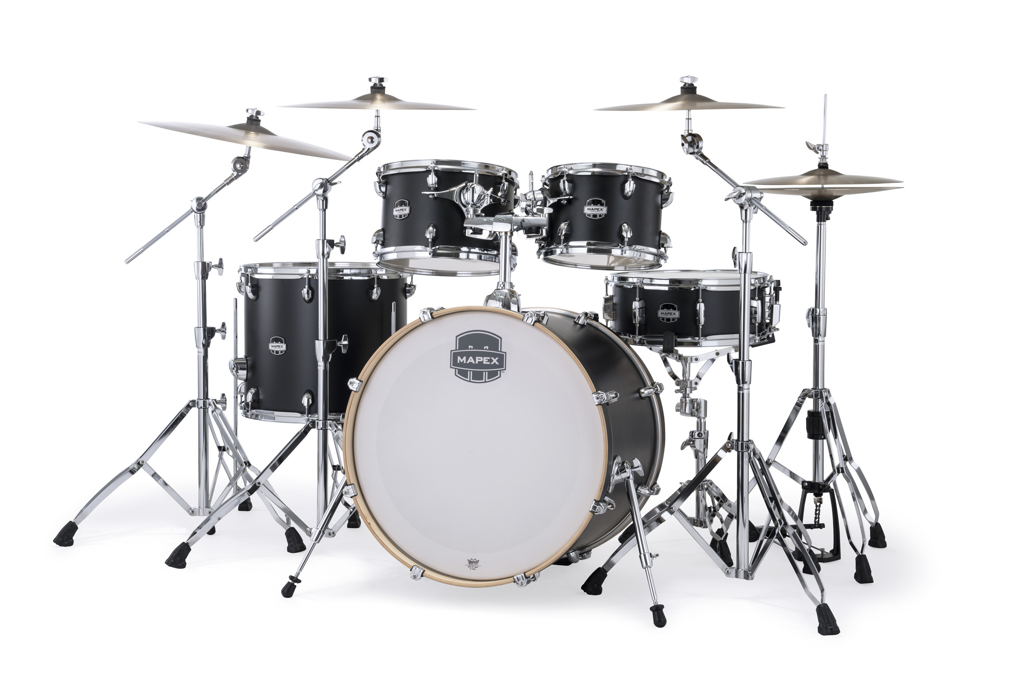 Mapex Mars Maple 22'' / 5f - 5 FÛts - Matte Black - Rock drum kit - Variation 1