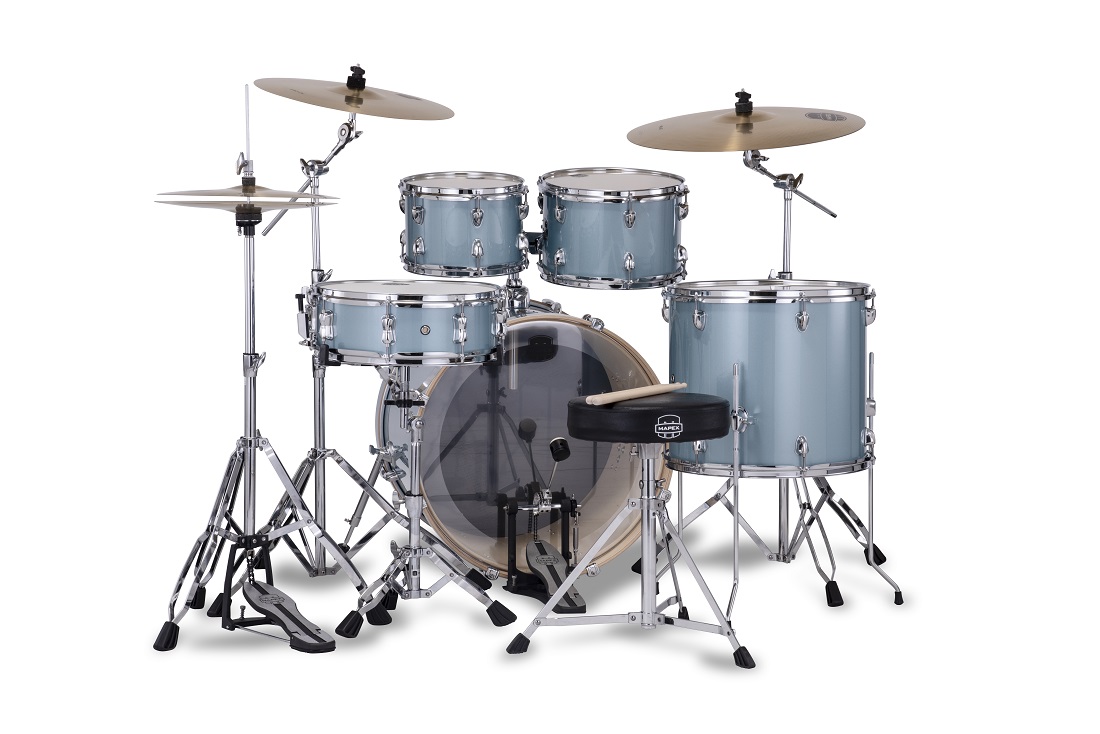 Mapex Venus Fusion 20'' - 5 FÛts - Aqua Blue Sparkle - Fusion drum kit - Variation 2