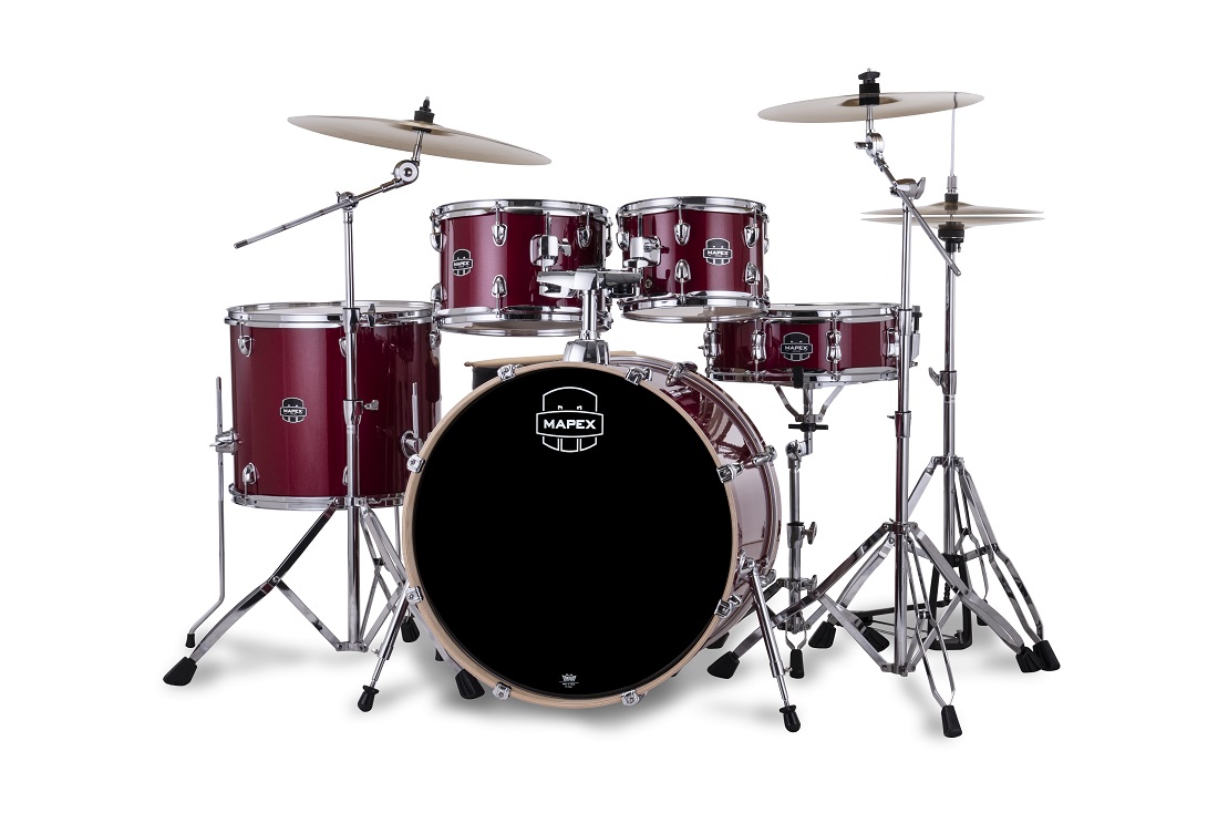 Mapex Venus Rock 22'' - 5 FÛts - Crimson Red Sparkle - Rock drum kit - Variation 2