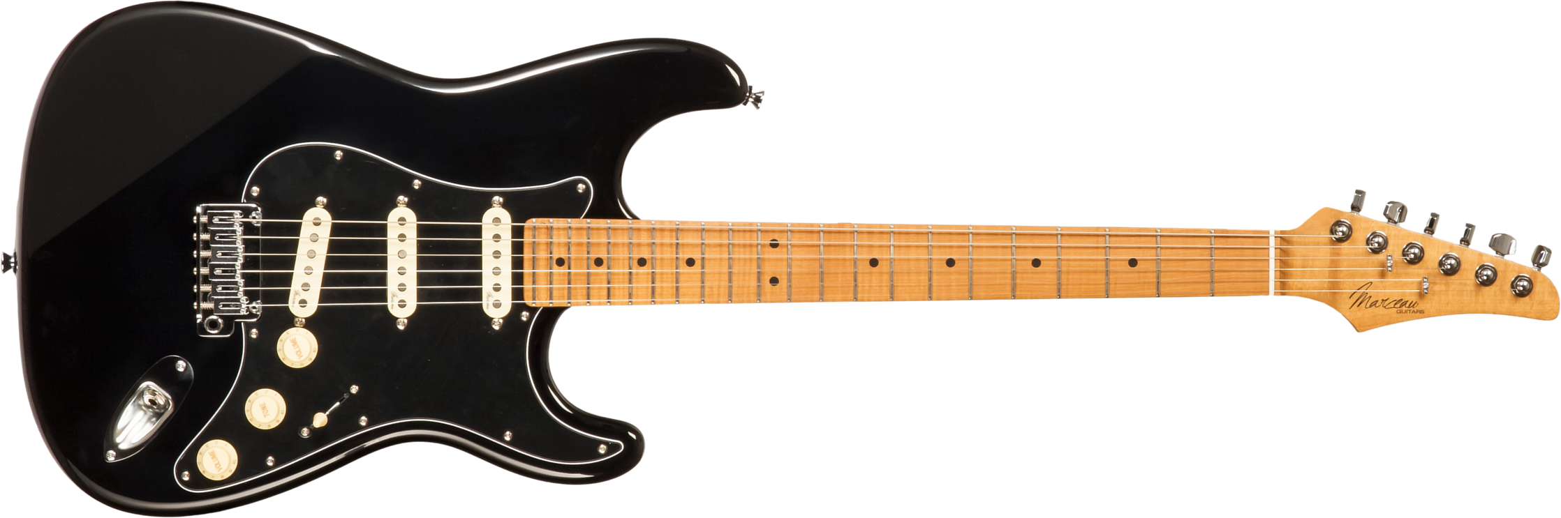 Marceau Guitars Experience Traditional 3s Trem Mn #t226824 - Black - Str shape electric guitar - Main picture