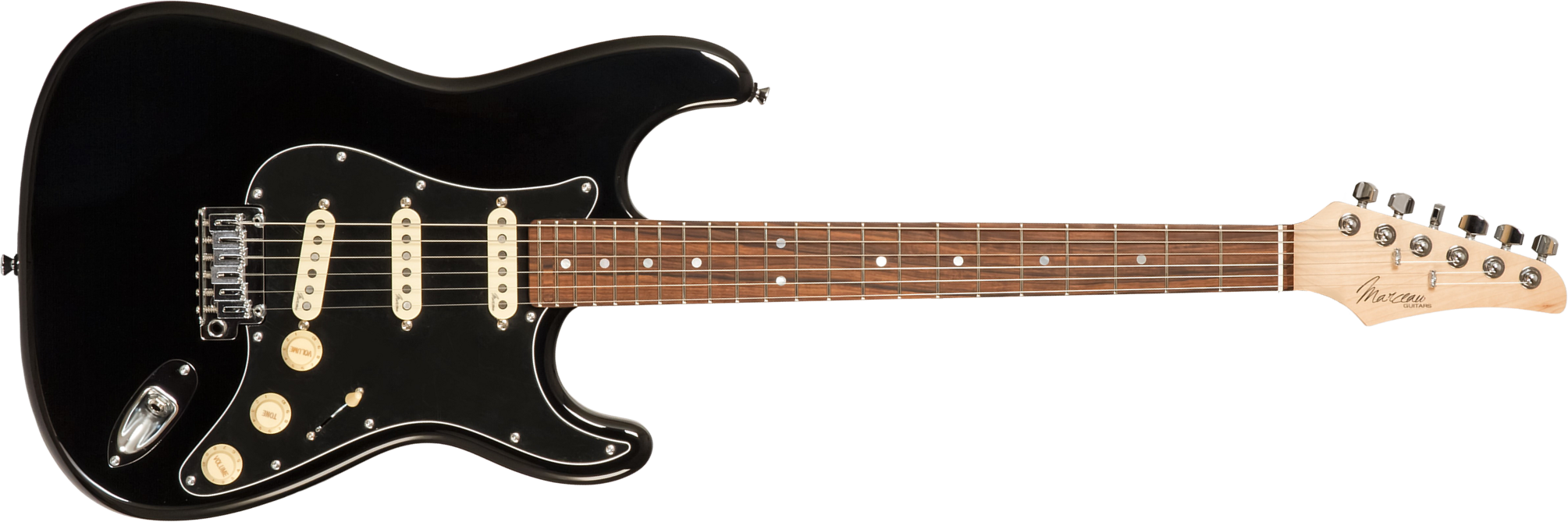 Marceau Guitars Experience Traditional 3s Trem Pf #t226724 - Black - Str shape electric guitar - Main picture