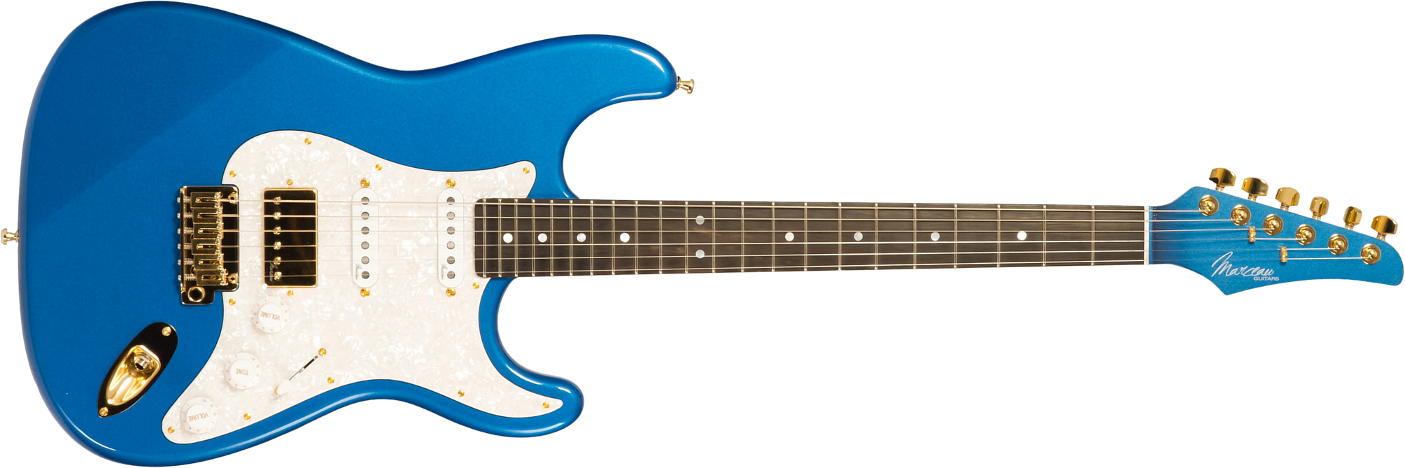 Marceau Guitars Experience Traditional Hss Trem Eb #t226424 - Lake Placid Blue - Str shape electric guitar - Main picture