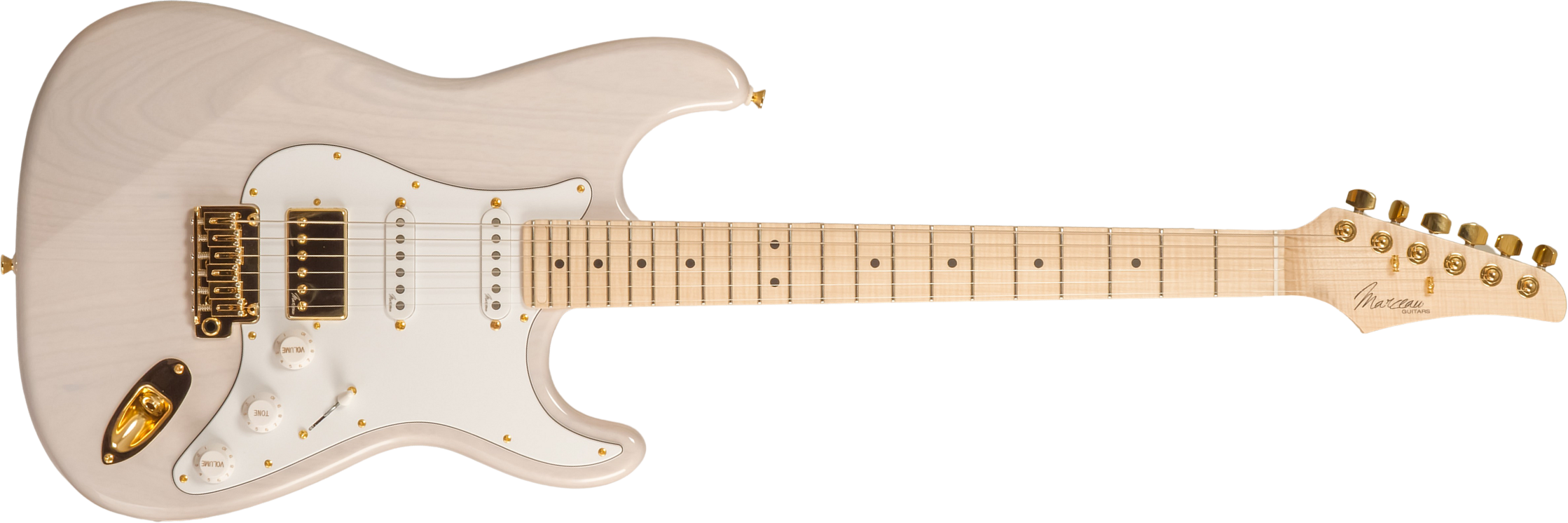 Marceau Guitars Experience Traditional Hss Trem Mn #t227124 - White Blonde - Str shape electric guitar - Main picture