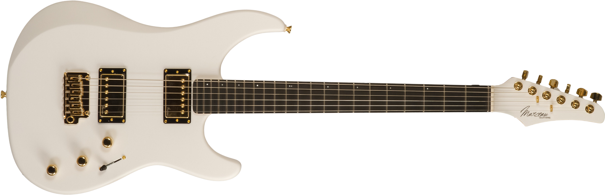 Marceau Guitars Fascinante Standard 2h Trem Ric #s17324 - Arctic White Satin - Str shape electric guitar - Main picture