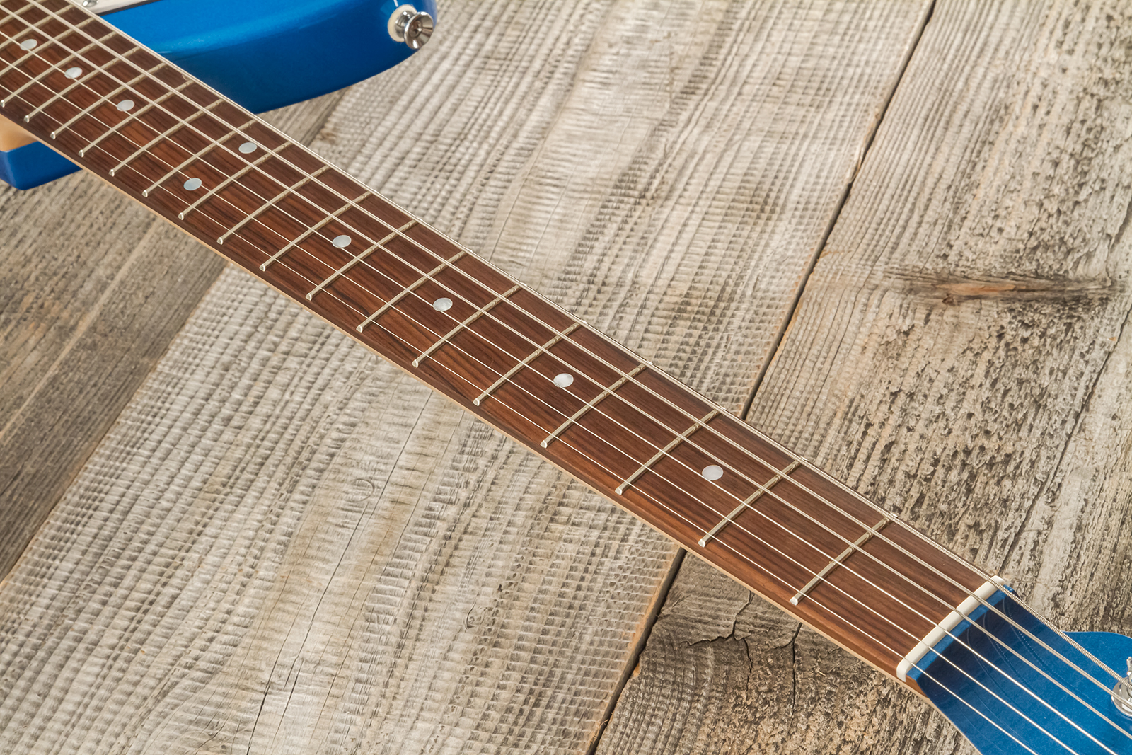 Marceau Guitars Deferlante Standard 2s Trem Pf #s71624 - Lake Placid Blue - Retro rock electric guitar - Variation 6