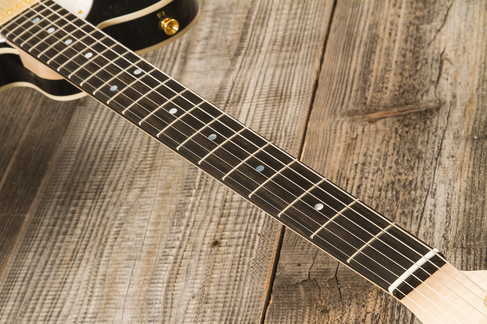 Marceau Guitars Elegante Custom Traditional Sh Ht Mn #t316024 - Black - Tel shape electric guitar - Variation 5