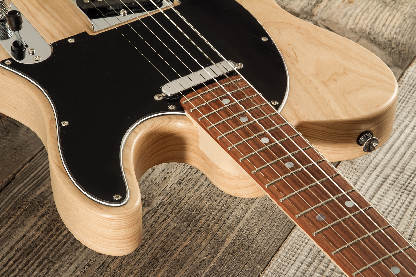 Marceau Guitars Elegante Traditional 2s Ht Pf #t316424 - Natural Satin - Tel shape electric guitar - Variation 4