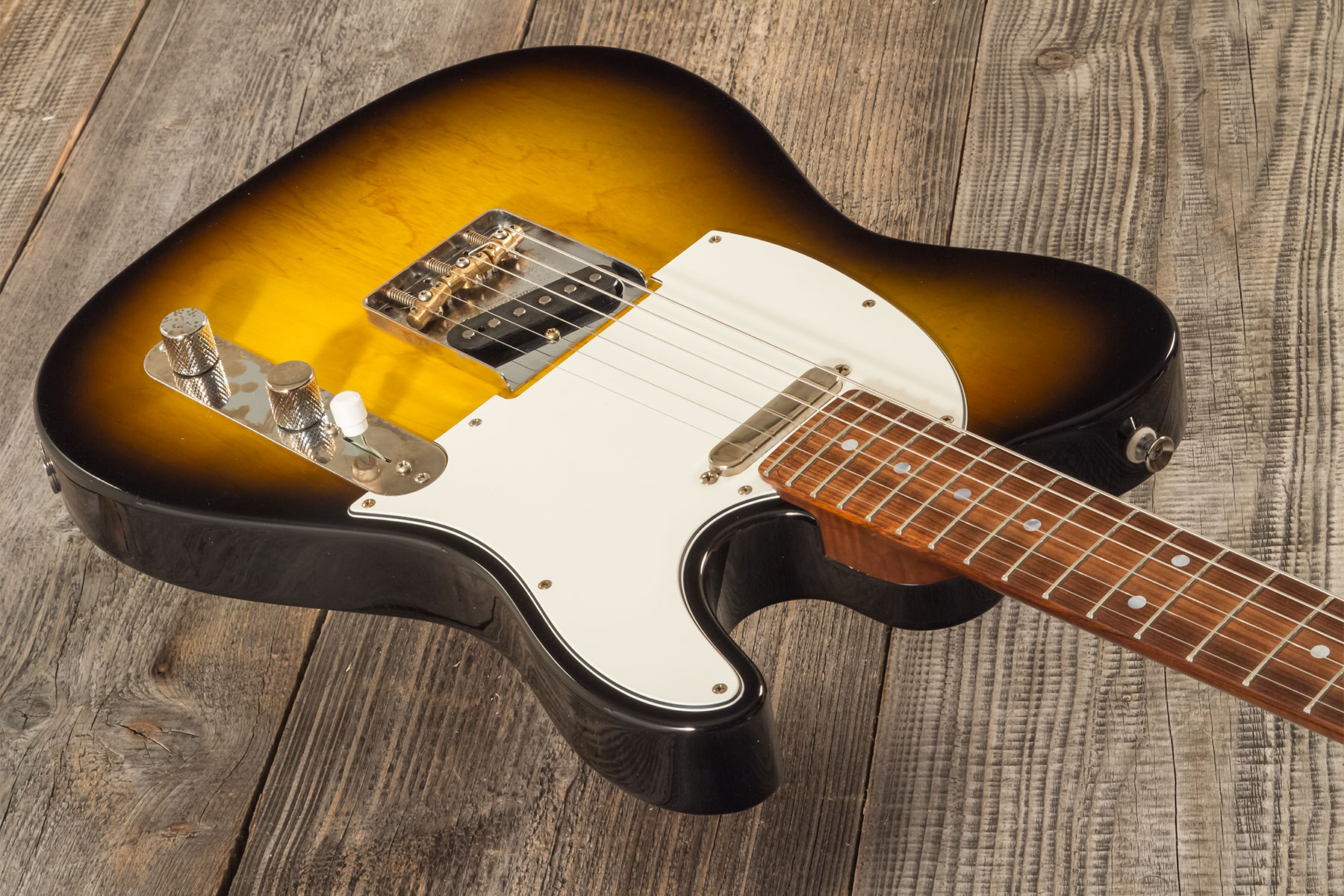 Marceau Guitars Elegante Traditional 2s Ht Pf #t316524 - Soft Relic 3 Tons Burst - Tel shape electric guitar - Variation 2