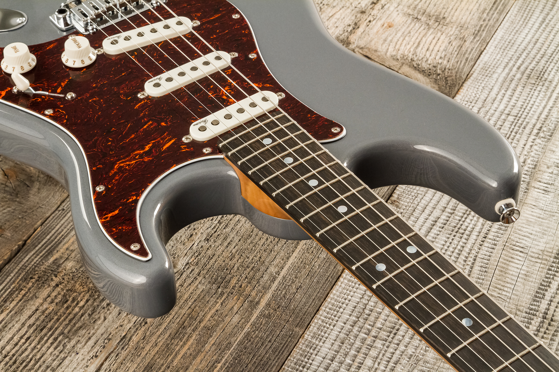 Marceau Guitars Experience Traditional 3s Trem Mn #t226624 - Charcoal - Str shape electric guitar - Variation 4