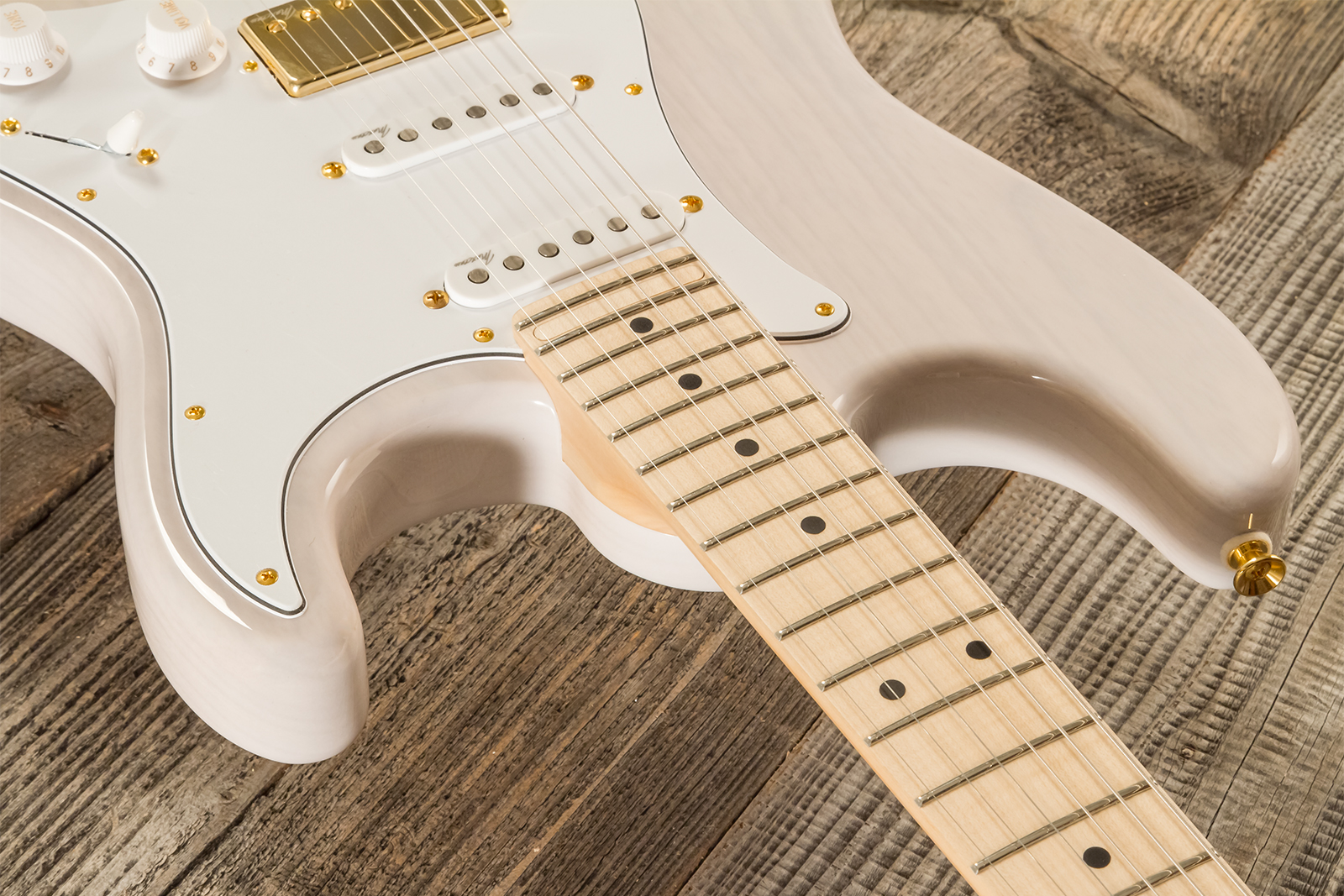 Marceau Guitars Experience Traditional Hss Trem Mn #t227124 - White Blonde - Str shape electric guitar - Variation 4