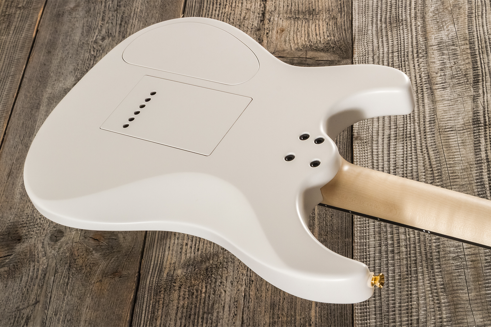 Marceau Guitars Fascinante Standard 2h Trem Ric #s17324 - Arctic White Satin - Str shape electric guitar - Variation 7
