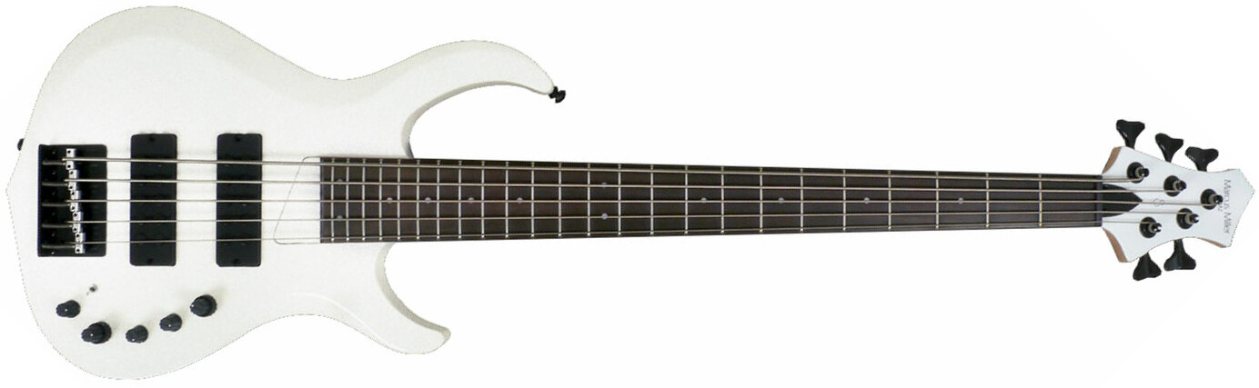 Marcus Miller M2 5st Whp Active Rw - White Pearl - Solid body electric bass - Main picture