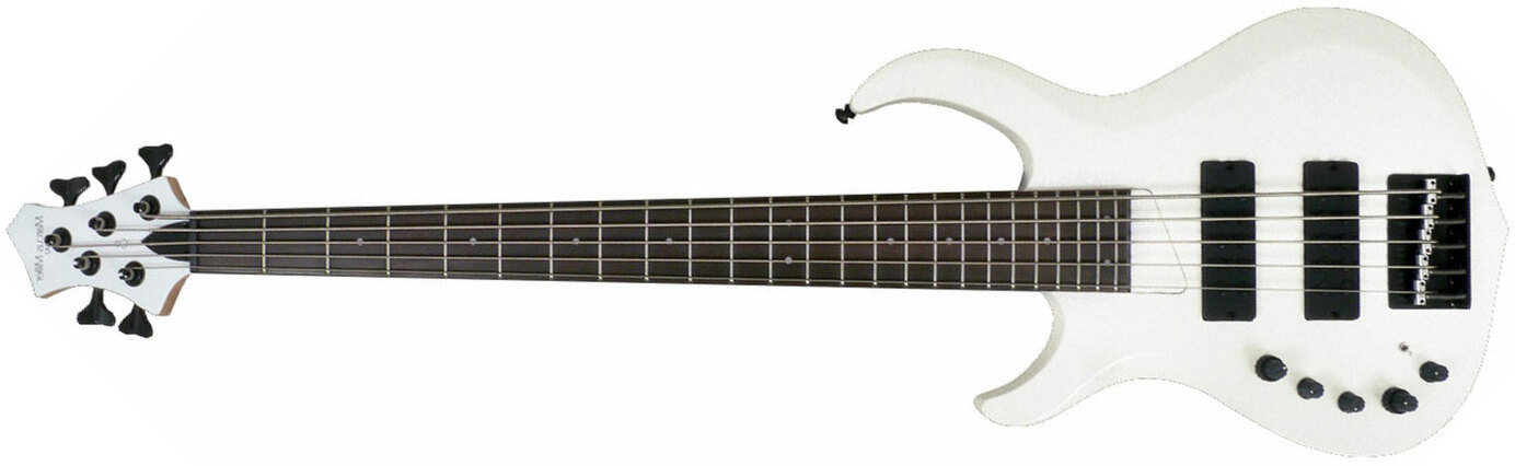 Marcus Miller M2 5st Whp Gaucher Lh Active Rw - White Pearl - Solid body electric bass - Main picture