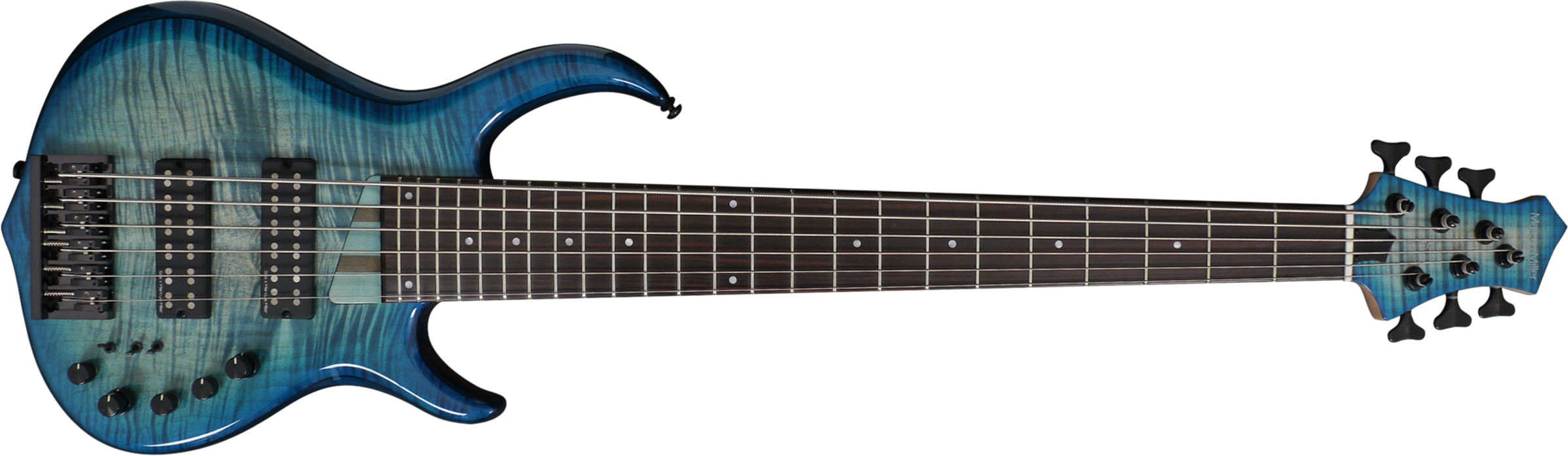 Marcus Miller M7 Alder 6st 2nd Generation 6-cordes Active Eb - Transparent Blue - Solid body electric bass - Main picture