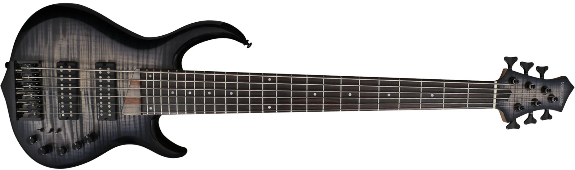 Marcus Miller M7 Alder 6st Fretless 6c Active Eb - Transparent Black - Solid body electric bass - Main picture
