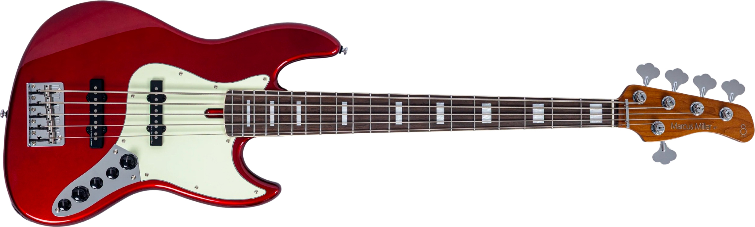 Marcus Miller Marcus Miller V7 Alder 2nd Gen 5st 5c Active Mn - Candy Apple Red - Solid body electric bass - Main picture