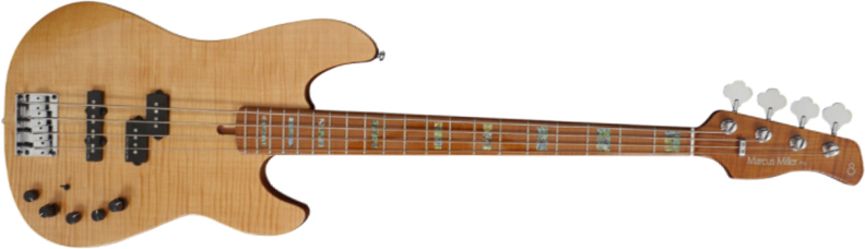 Marcus Miller P10 Alder 4st Active Mn - Natural - Solid body electric bass - Main picture