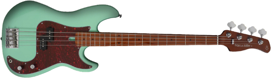 Marcus Miller P5 Alder 4st Fretless Mn - Mild Green - Solid body electric bass - Main picture