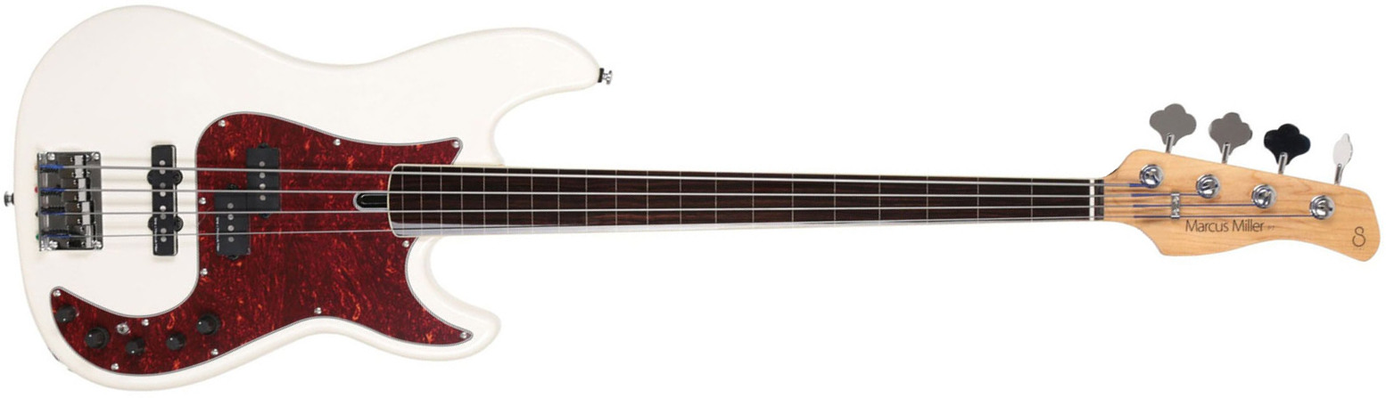 Marcus Miller P7 Alder 4st Fretless 2nd Generation Active Eb - Antique White - Solid body electric bass - Main picture