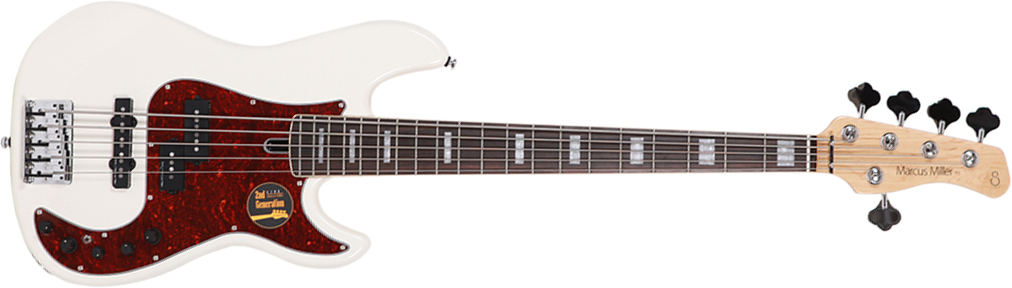 Marcus Miller P7 Alder 5st 2nd Generation 5c Active Eb Sans Housse - Antique White - Solid body electric bass - Main picture