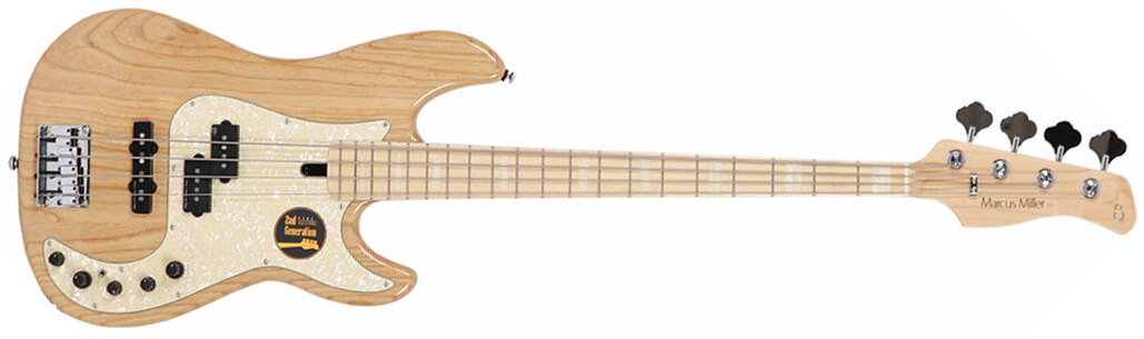 Marcus Miller P7 Ash 4-string 2nd Generation Mn Sans Housse - Naturel - Solid body electric bass - Main picture