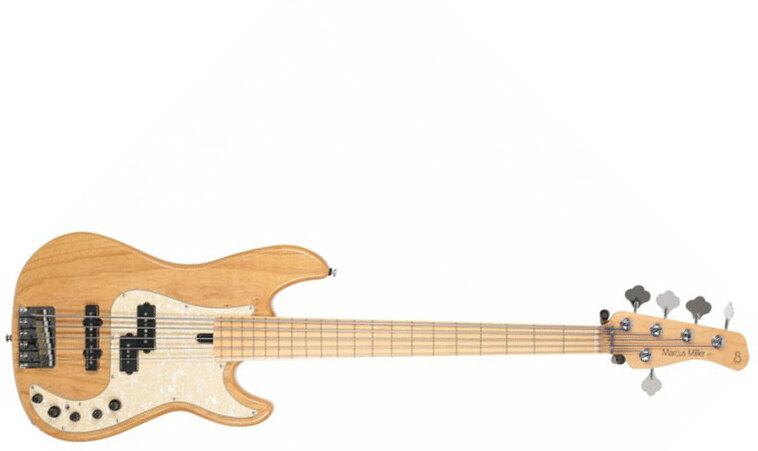 Marcus Miller P7 Swamp Ash Fretless 5st 2nd Generation 5c Active Mn Sans Housse - Natural - Solid body electric bass - Main picture