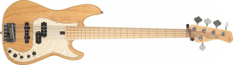 Marcus Miller P7 Swamp Ash Fretless 5st 2nd Generation 5c Active Mn Sans Housse - Natural - Solid body electric bass - Main picture