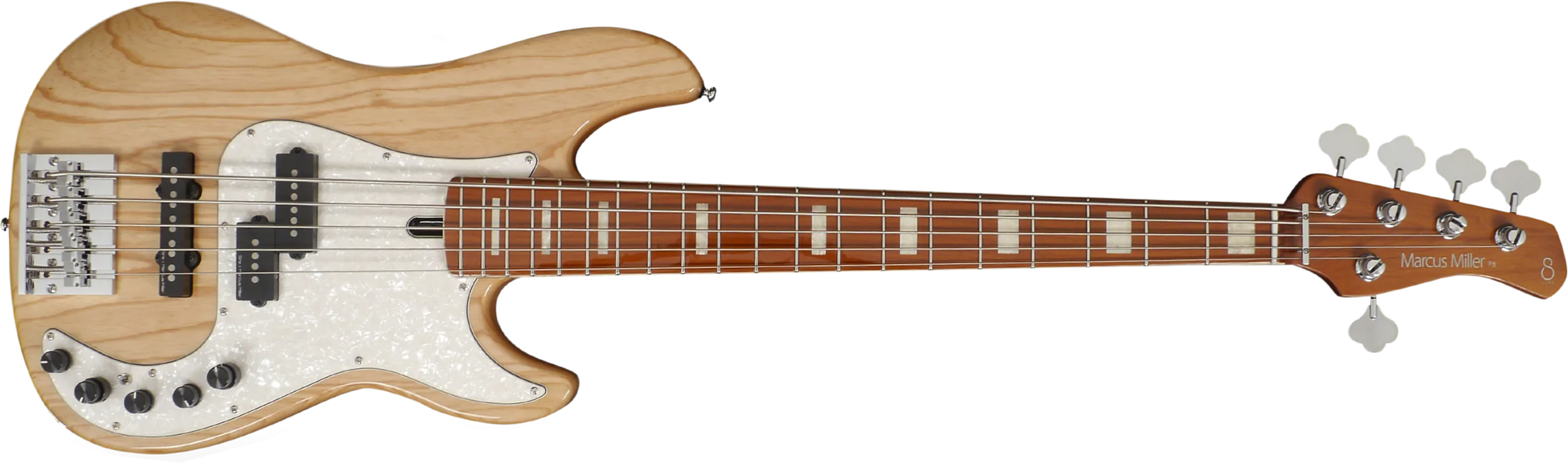 Marcus Miller P8 5st 5c Active Mn - Natural - Solid body electric bass - Main picture