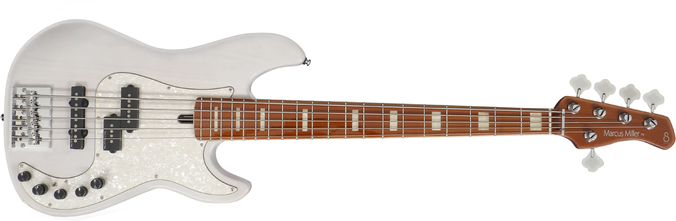 Marcus Miller P8 5st 5c Active Mn - White Blonde - Solid body electric bass - Main picture