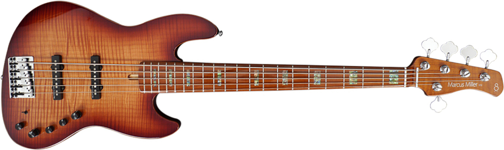 Marcus Miller V10 Swamp Ash 5st 2nd Generation Mn Sans Housse - Tobacco Sunburst - Solid body electric bass - Main picture
