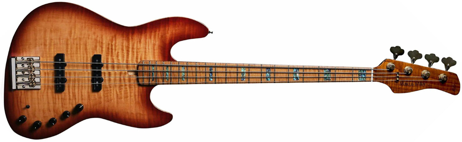 Marcus Miller V10dx 4st 4c Active Mn - Tobacco Sunburst - Solid body electric bass - Main picture