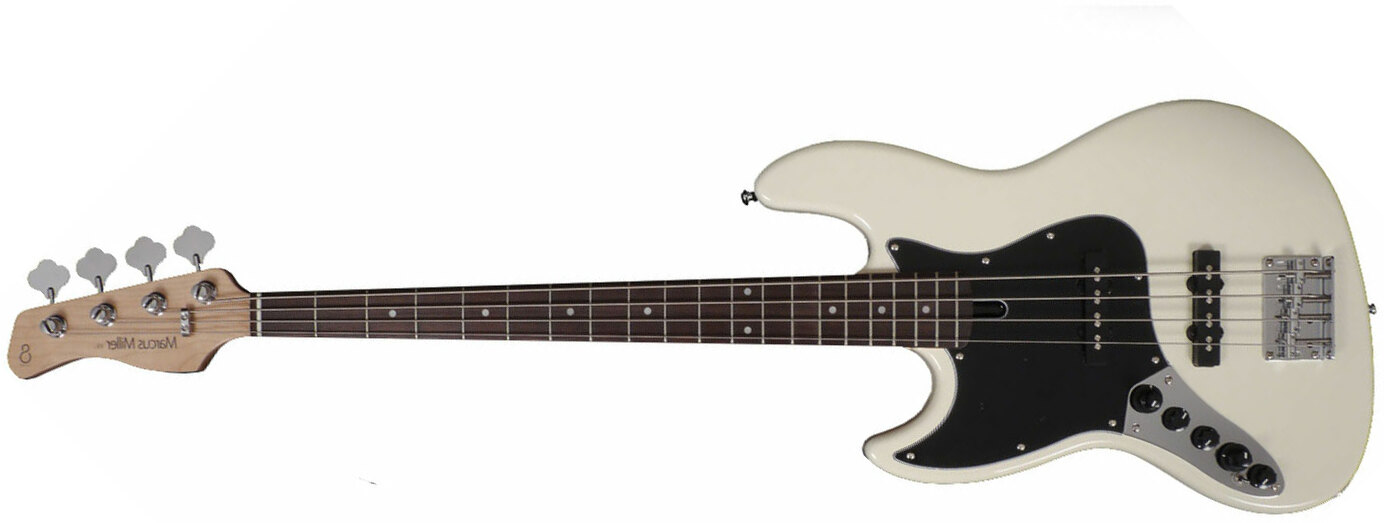 Marcus Miller V3 4st Awh Gaucher Lh Active Rw - Antique White - Solid body electric bass - Main picture