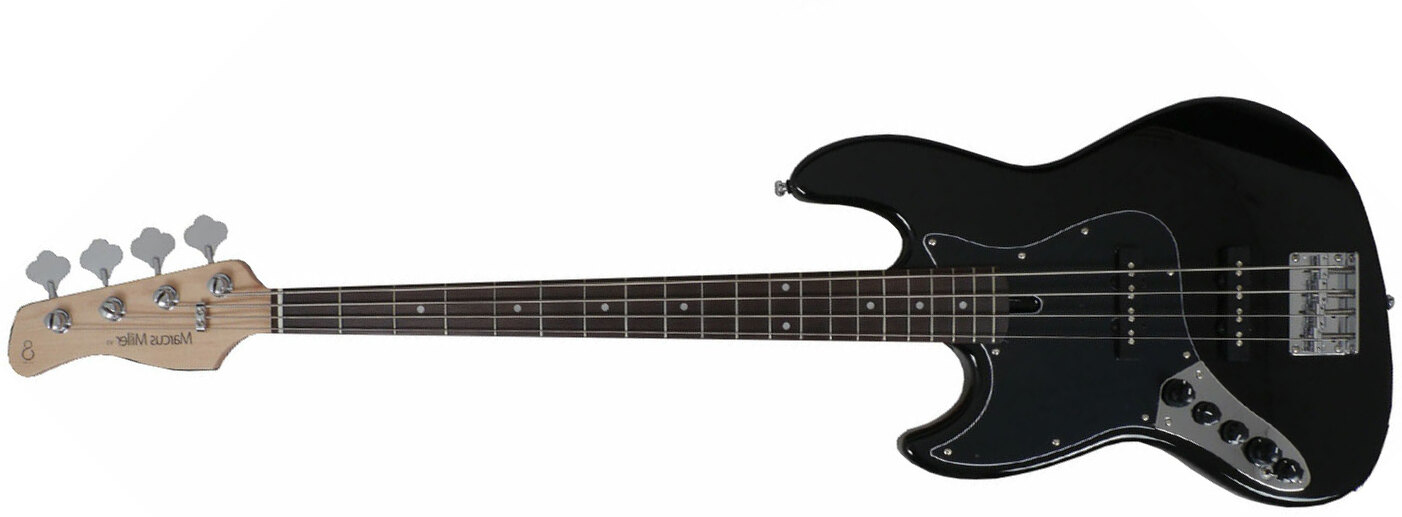 Marcus Miller V3 4st Bk Gaucher Lh Active Rw - Black - Solid body electric bass - Main picture