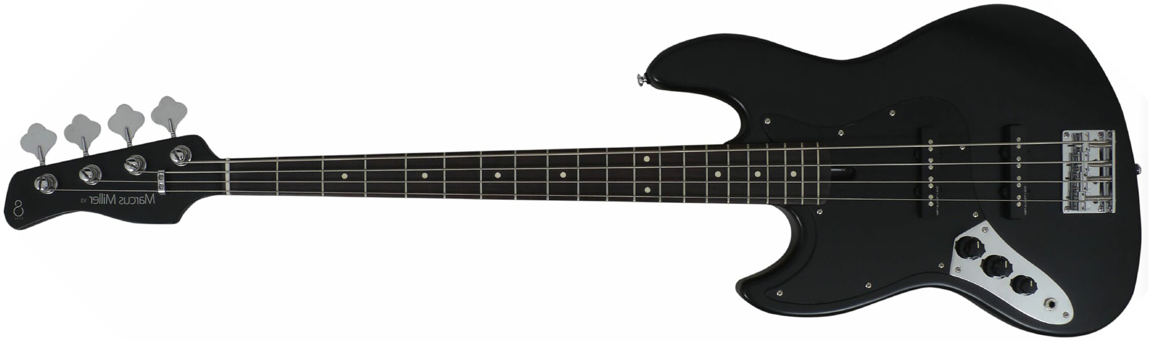 Marcus Miller V3p 4st Lh Gaucher Rw - Black Satin - Solid body electric bass - Main picture