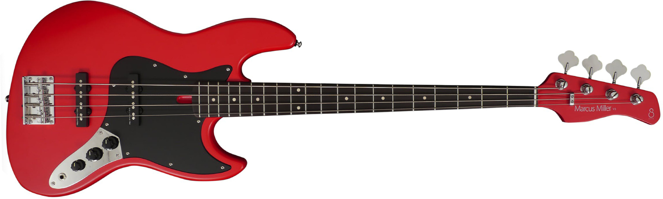 Marcus Miller V3p 4st Rw - Red Satin - Solid body electric bass - Main picture