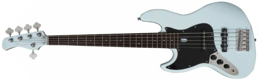 Marcus Miller V3p 5st Lh Gaucher 5c Rw - Sonic Blue - Solid body electric bass - Main picture