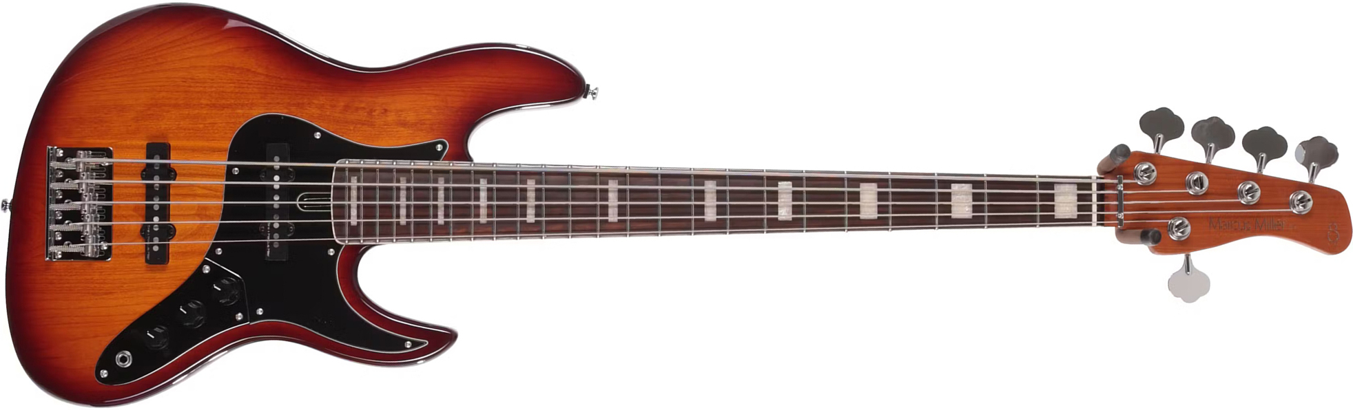 Marcus Miller V5 24 Fret 5st 5c Rw - Tobacco Sunburst - Solid body electric bass - Main picture