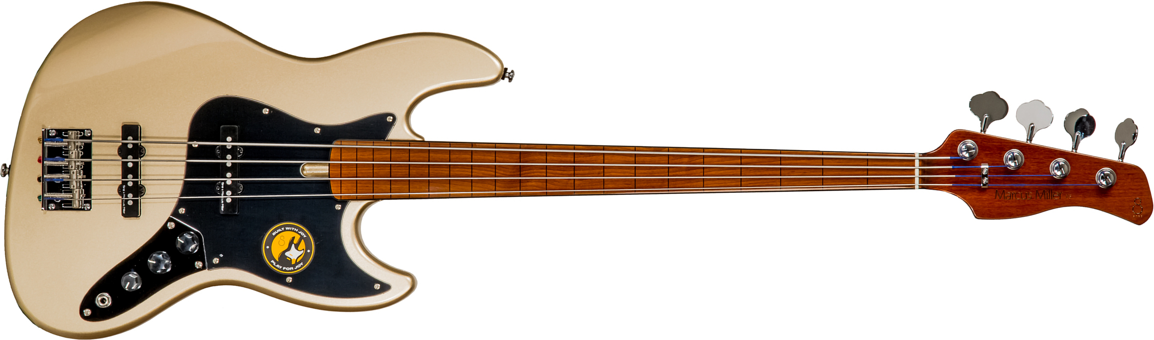 Marcus Miller V5 Alder 4st Fretless Mn - Champagne Gold Metallic - Solid body electric bass - Main picture