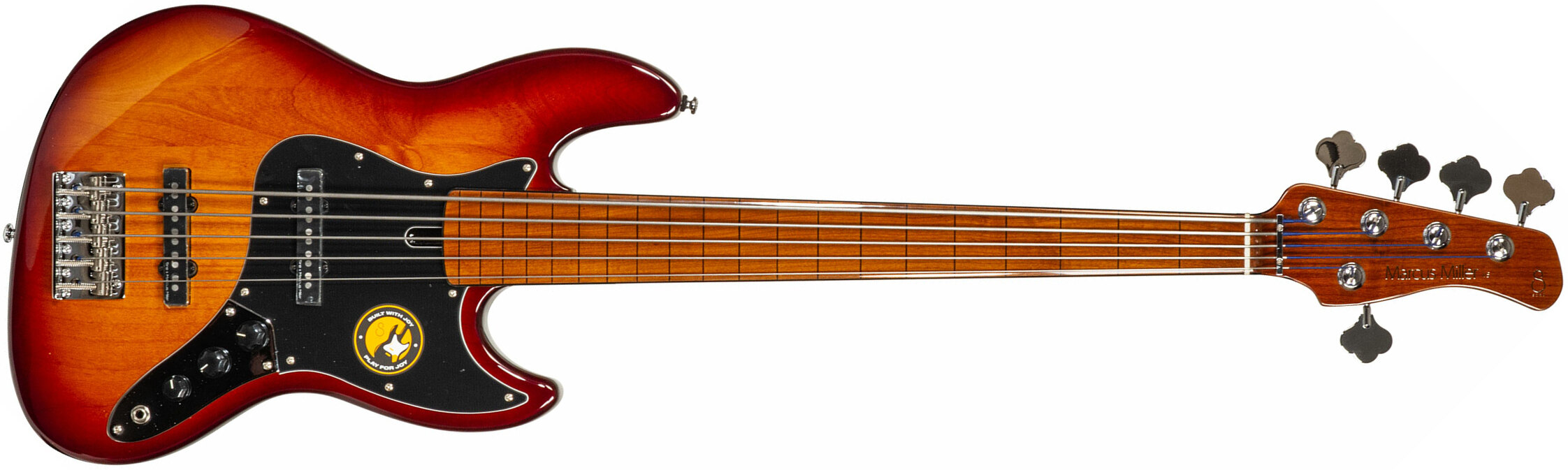 Marcus Miller V5 Alder 5st Fl Fretless 5c Mn - Tobacco Sunburst - Solid body electric bass - Main picture