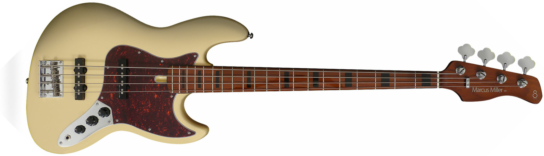 Marcus Miller V5 Alder 4ST Fretless vintage white