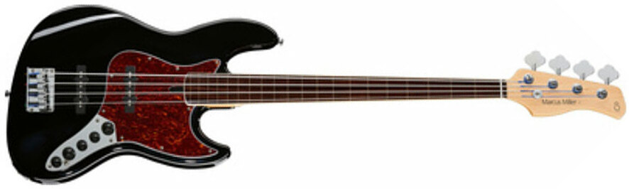 Marcus Miller V7 Alder 4st 2nd Generation Fretless Eb Sans Housse - Black - Solid body electric bass - Main picture