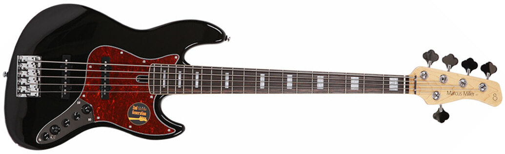 Marcus Miller V7 Alder 5st 2nd Generation 5-cordes Eb Sans Housse - Black - Solid body electric bass - Main picture