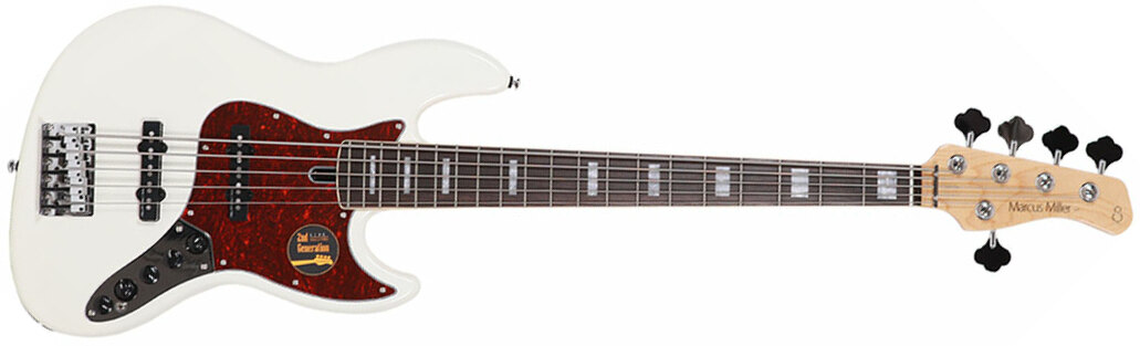 Marcus Miller V7 Alder 5st 2nd Generation 5-cordes Eb Sans Housse - Antique White - Solid body electric bass - Main picture